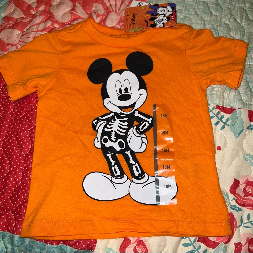 🎃 Halloween Disney Mickey Mouse Skeleton Baby Boys Size 12 months New NWT